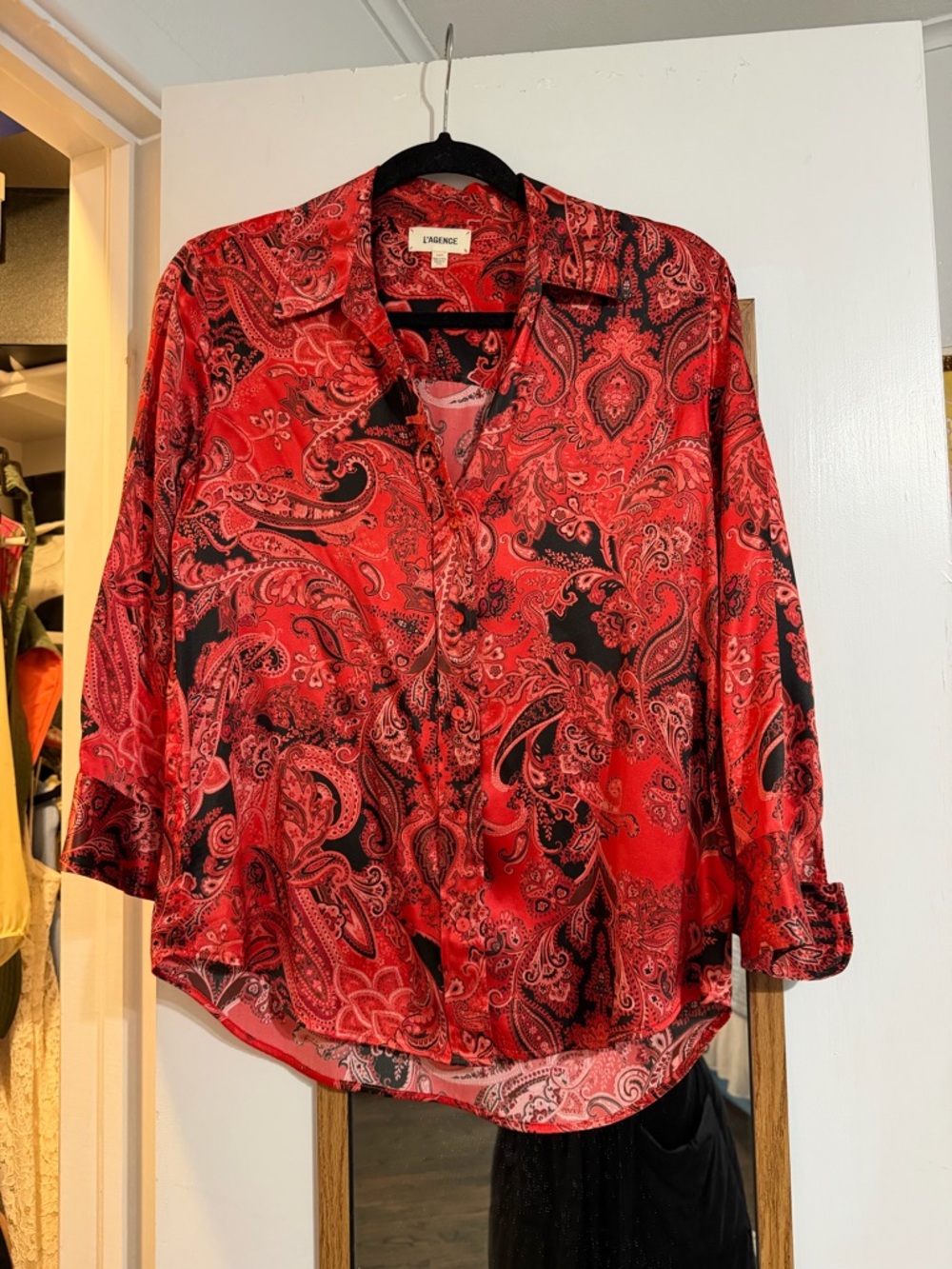 L’agence Dani 3/4 sleeve silk blouse